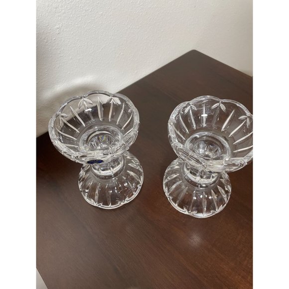 Vintage Pair of Bohemia Czech Lead 24% Crystal Candle Holders - Picture 5 of 5